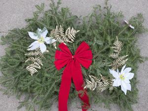 Grave Pillow Decorated